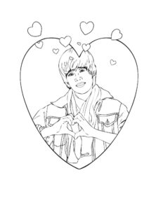 Justin Bieber coloring page