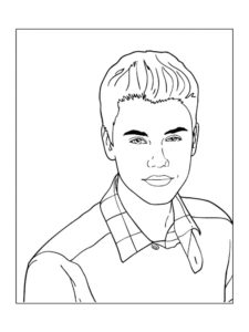 Justin Bieber coloring page