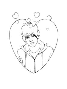 Justin Bieber coloring page