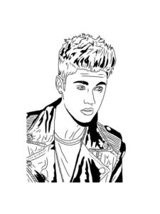 Justin Bieber coloring page