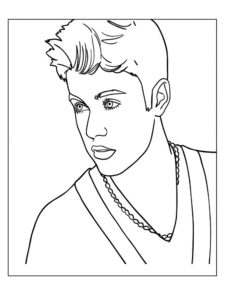 Justin Bieber coloring page