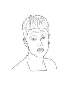 Justin Bieber coloring page