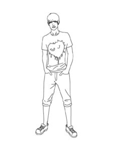 Justin Bieber coloring page