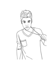 Justin Bieber coloring page