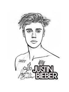 Justin Bieber coloring page