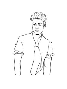 Justin Bieber coloring page