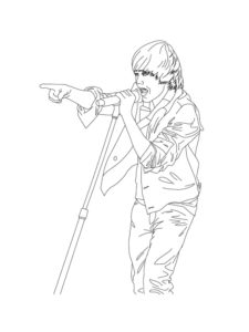 Justin Bieber coloring page