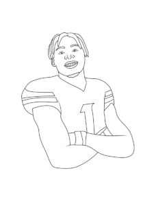 Justin Jefferson coloring page