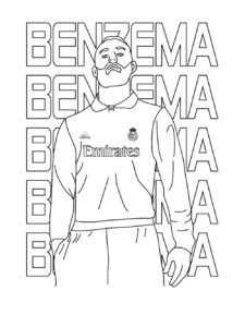 Karim Benzema coloring page