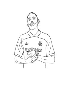 Karim Benzema coloring page