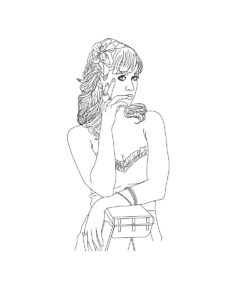 Katy Perry coloring page