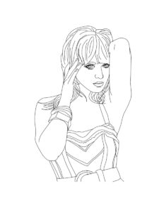 Katy Perry coloring page