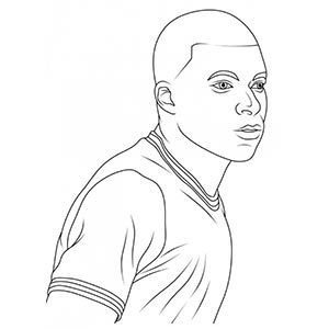 Kylian Mbappe coloring pages