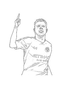 Kevin De Bruyne coloring page