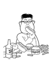 Kim Jong Un coloring page