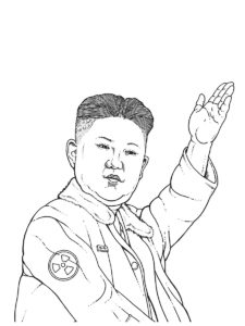 Kim Jong Un coloring page