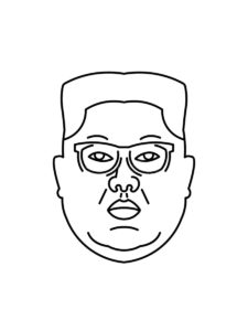 Kim Jong Un coloring page