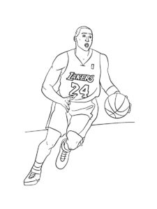 Kobe Bryant coloring page