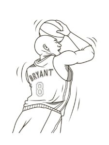 Kobe Bryant coloring page