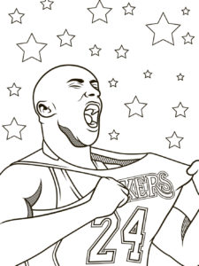 Kobe Bryant coloring page