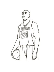 Kobe Bryant coloring page