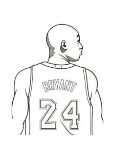 Kobe Bryant coloring page