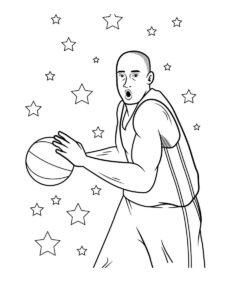 Kobe Bryant coloring page