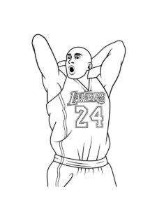 Kobe Bryant coloring page