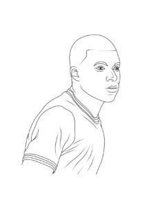 Kylian Mbappe coloring page