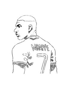 Kylian Mbappe coloring page