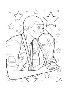 Kylian Mbappe coloring page