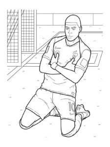 Kylian Mbappe coloring page