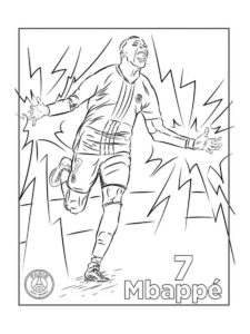 Kylian Mbappe coloring page