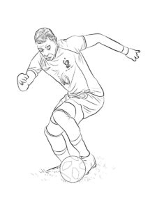 Kylian Mbappe coloring page