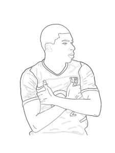 Kylian Mbappe coloring page