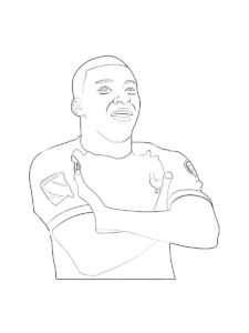 Kylian Mbappe coloring page