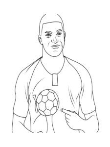 Kylian Mbappe coloring page