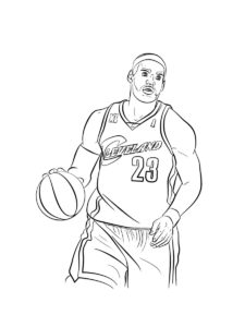 LeBron James coloring page