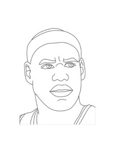 LeBron James coloring page