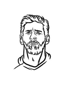 Lionel Messi coloring page