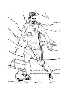 Lionel Messi coloring page