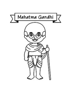 Mahatma Gandhi coloring page