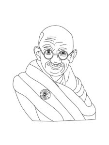 Mahatma Gandhi coloring page