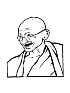 Mahatma Gandhi coloring page