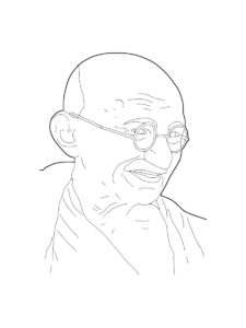 Mahatma Gandhi coloring page