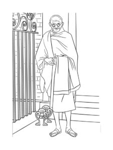 Mahatma Gandhi coloring page