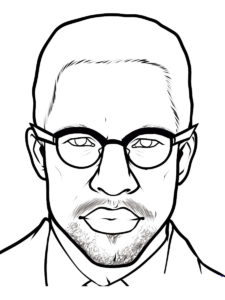 Malcolm X coloring page