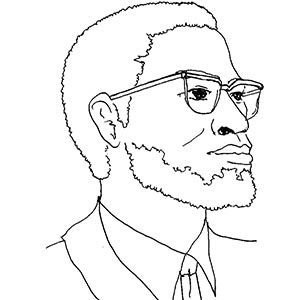 Malcolm X coloring pages