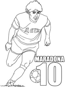 Diego Maradona coloring page