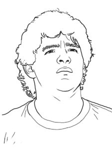 Diego Maradona coloring page